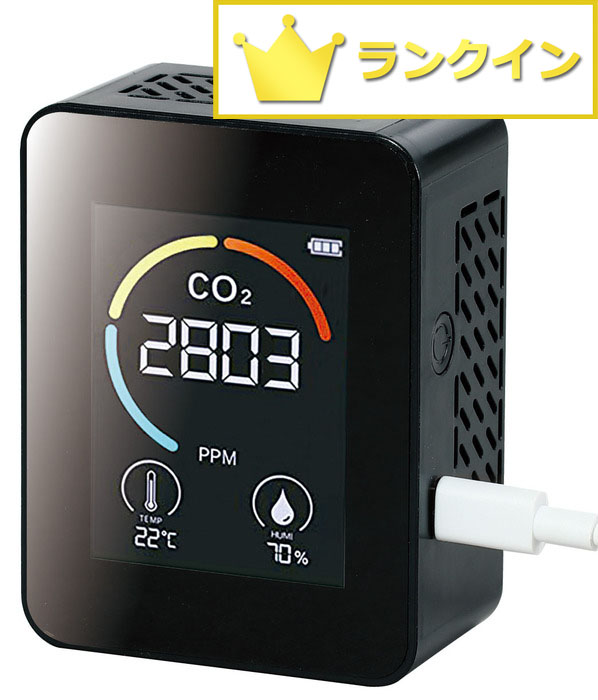 【送料無料】CO2センサー CO2チェッカー 二酸化炭素濃度計 二酸化炭素測定器 NDIR方式 卓上型 空気品質 NDIRセンサー 卓上タイプ 自宅療養 自宅待機【新品オフィス家具】